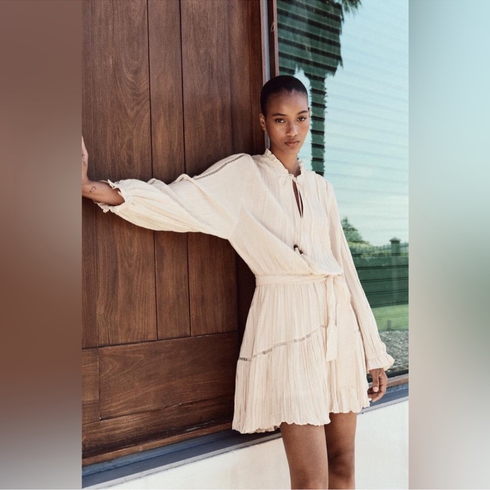 WRINKLED EFFECT MINI DRESS